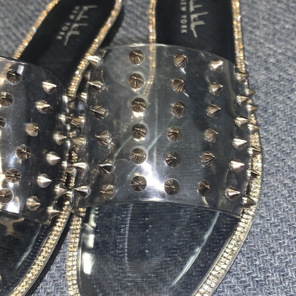 Nicole Miller Spike Jelly Rhinestone Sandals - Picture 7 of 8